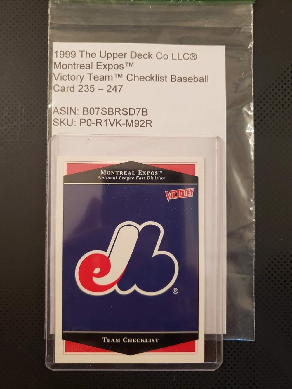 1999 The Upper Deck Co LLC® Montreal Expos™ Victory Team™ Checklist